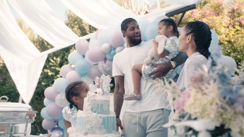 Paul George and Danijela With Kids