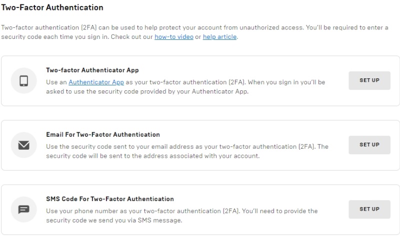 Choose 2FA Method